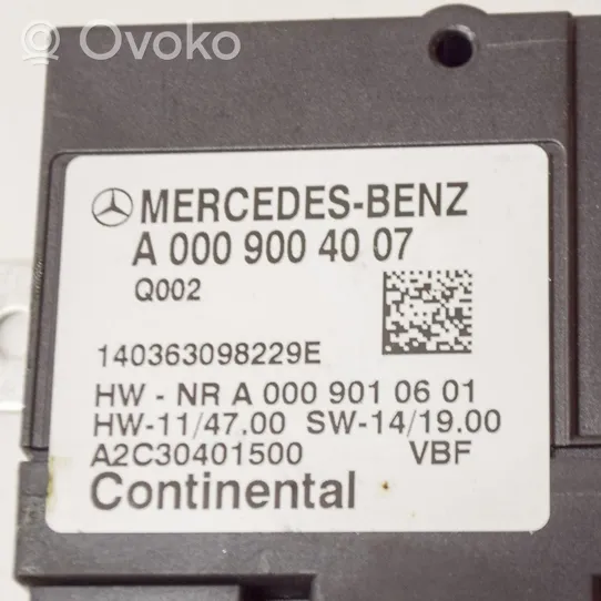 Mercedes-Benz C W205 Centralina/modulo pompa dell’impianto di iniezione A0009004007