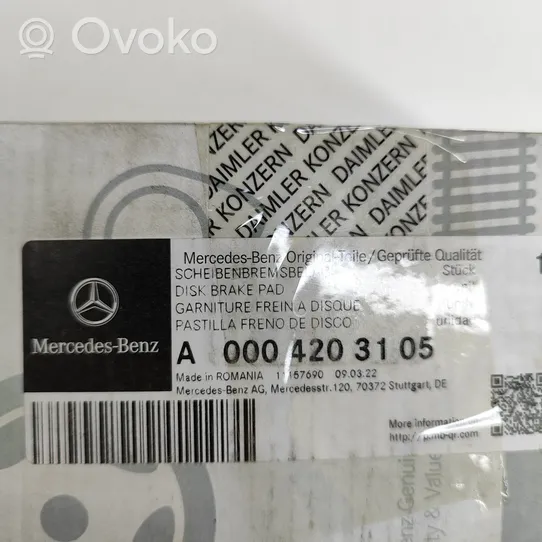 Mercedes-Benz S W222 Stabdžių kaladėlės (galinės) A0004203105