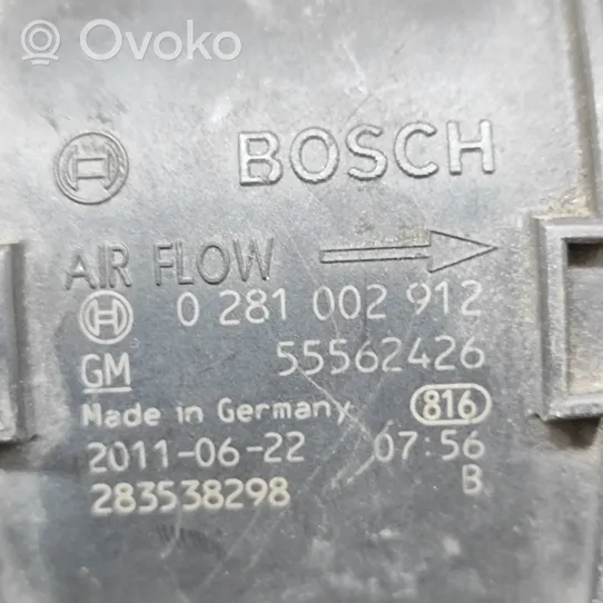 Opel Insignia A Mass air flow meter 55562426