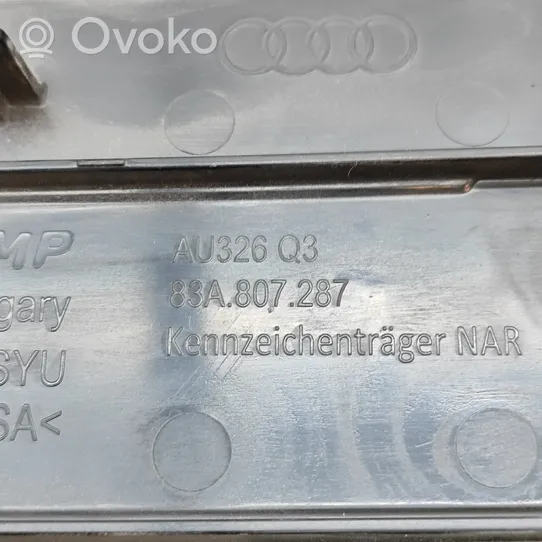 Audi Q3 F3 Rekisterikilven kehys/pidike 83A807287