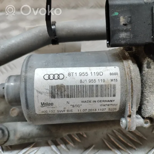 Audi A5 8T 8F Mechanizm i silniczek wycieraczek szyby przedniej / czołowej 8T1955119D