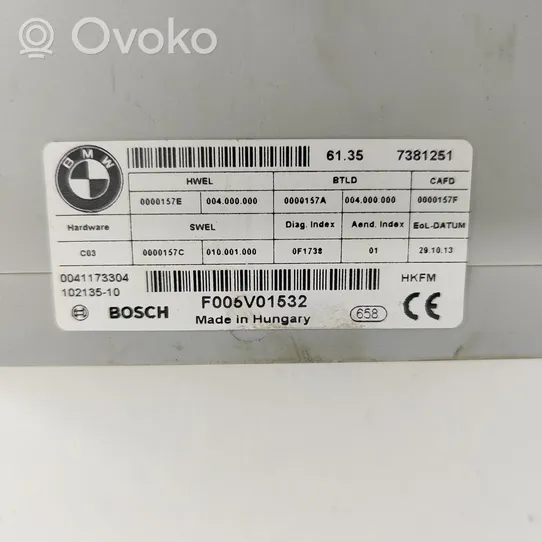 BMW 3 GT F34 Sterownik / Moduł elektrycznej klapy tylnej / bagażnika 7381251