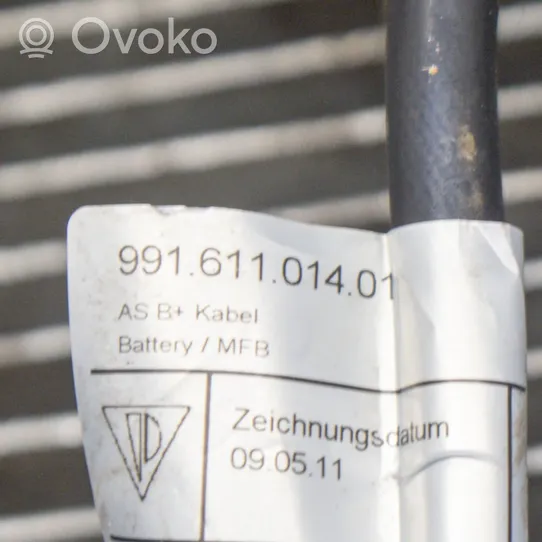 Porsche 911 991 Câble négatif masse batterie 99161101401