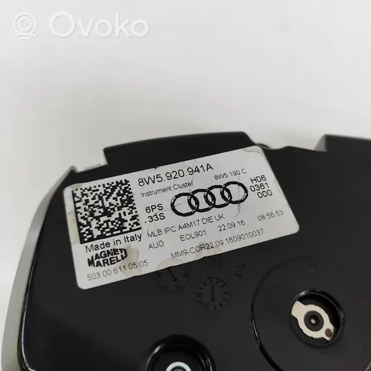 Audi A4 S4 B9 Tachimetro (quadro strumenti) 8W5920941A