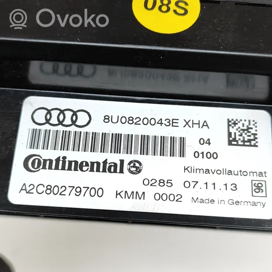 Audi Q3 8U Salono ventiliatoriaus reguliavimo jungtukas 8U0820043E