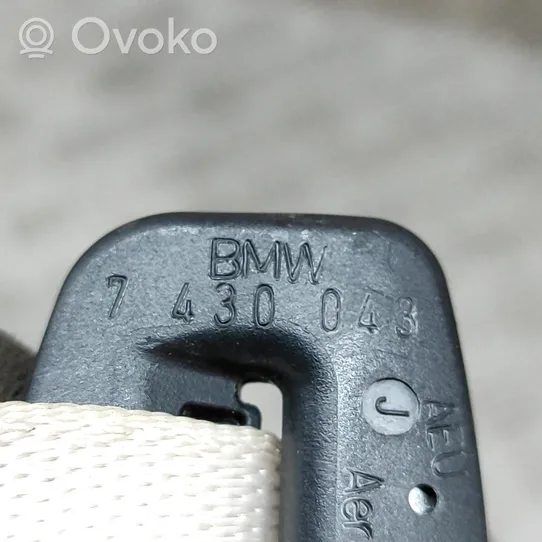 BMW 5 G30 G31 Cintura di sicurezza posteriore 7430043