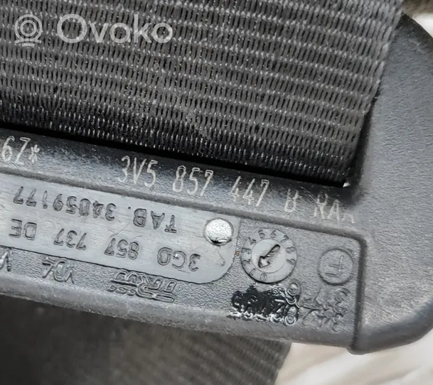 Skoda Superb B8 (3V) Pas bezpieczeństwa fotela tylnego 3V5857447B