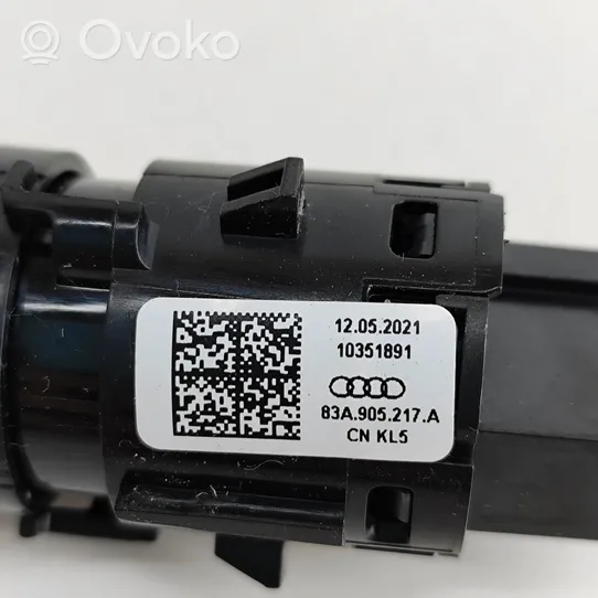 Audi A3 8Y Moottorin start-stop-painike/kytkin 83A905217A