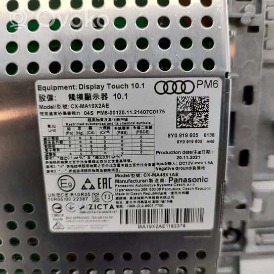Audi A3 8Y Monitor / wyświetlacz / ekran 8Y0919605