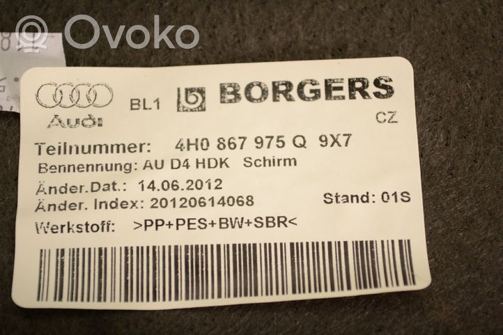 Audi A8 S8 D4 4H Takaluukun koristelista 4H0867975Q