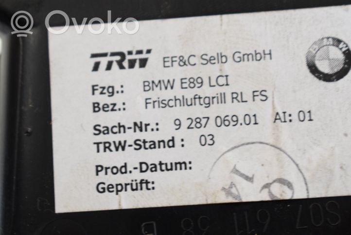 BMW Z4 E89 Garniture, panneau de grille d'aération 9287069
