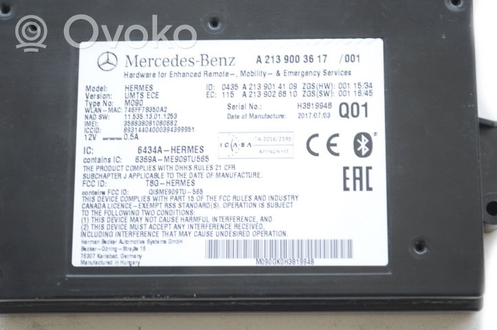 Mercedes-Benz E W238 Moduł / Sterownik Bluetooth A2139003617