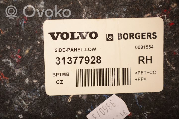 Volvo V40 Panneau, garniture de coffre latérale 31377928