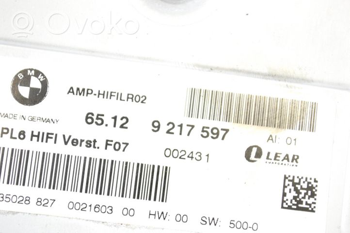 BMW 5 GT F07 Amplificateur de son 9217597