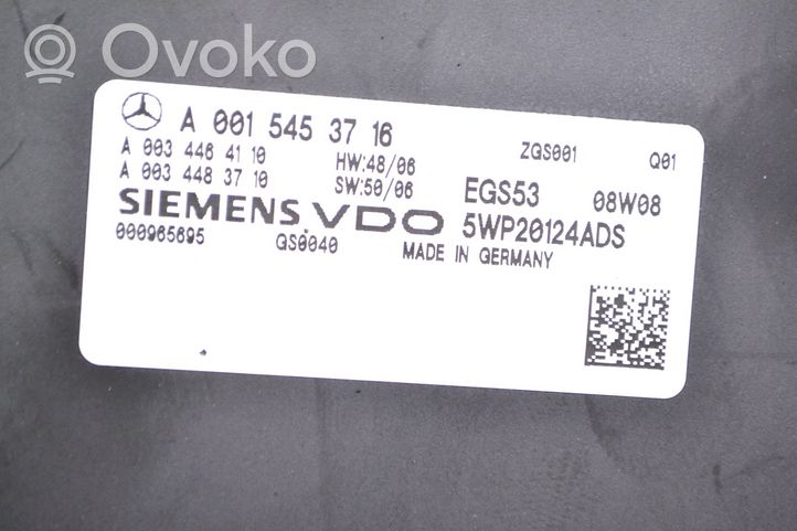 Mercedes-Benz CLK A209 C209 Module de contrôle de boîte de vitesses ECU A0015453716