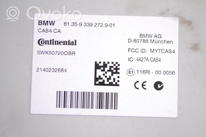 BMW 6 F12 F13 Moduł / Sterownik CAS 9339272