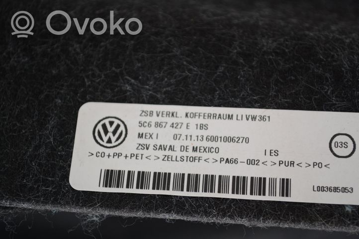 Volkswagen Jetta VI Trunk/boot lower side trim panel 5C6867427E