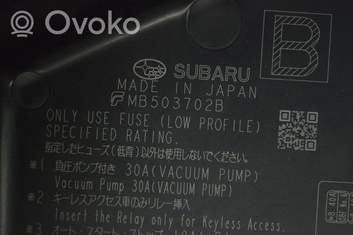 Subaru Outback (BS) Coperchio scatola dei fusibili MB503702B