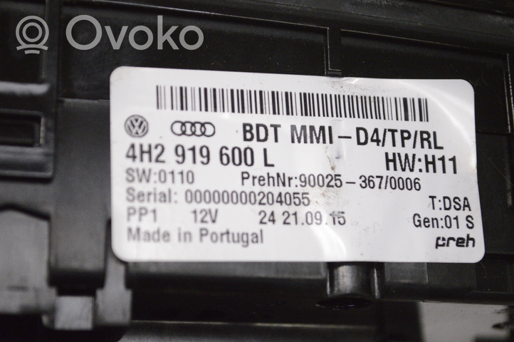 Audi A8 S8 D4 4H Controllo multimediale autoradio 4H2919600L