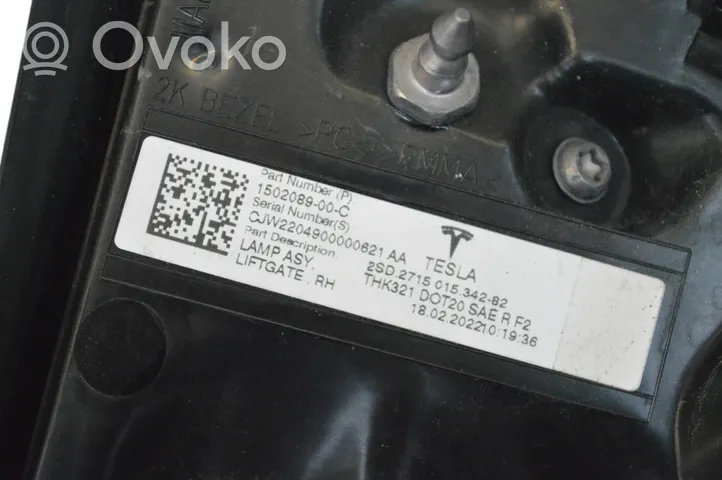 Tesla Model Y Takaluukun takavalot 150208900C