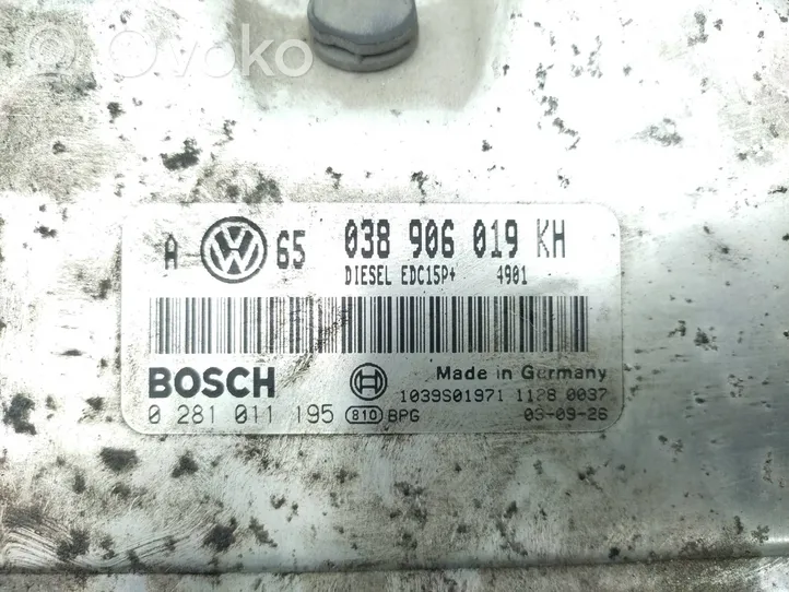 Volkswagen Golf SportWagen Komputer / Sterownik ECU silnika 038906019KH