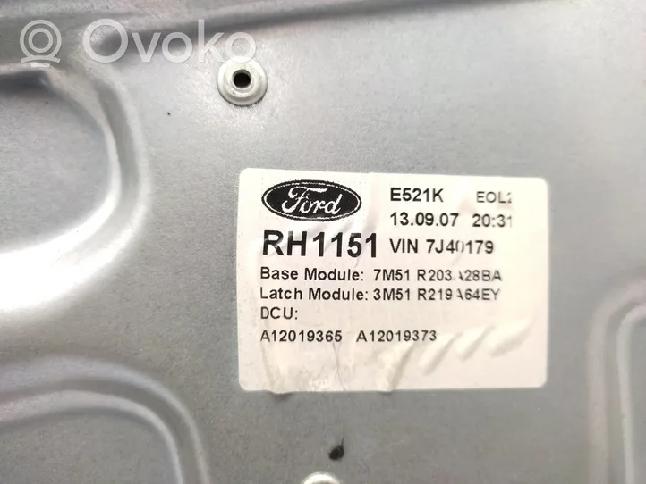 Ford C-MAX I Podnośnik szyby drzwi z silniczkiem 7M51R203A28BA