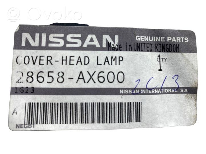 Nissan Primera Ajovalonpesimen pesusuuttimen kansi/suoja 28658AX600