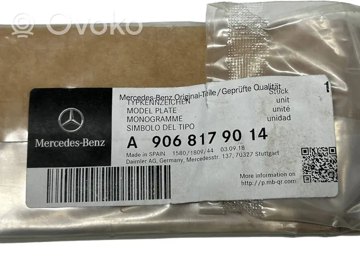 Mercedes-Benz Sprinter W906 Logo, sigle, emblème de porte arrière A9068179014