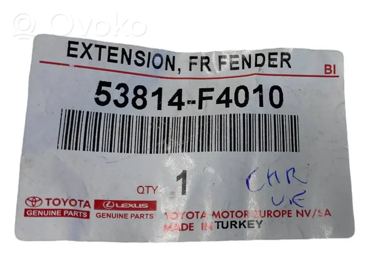 Toyota C-HR Supporto di montaggio del parafango 53814F4010