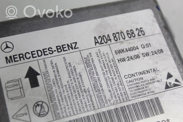 Mercedes-Benz C AMG W204 Module de contrôle airbag 2048706826