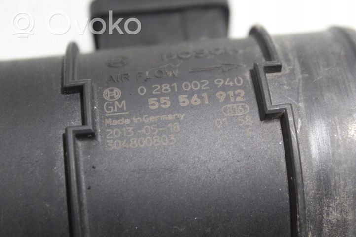 Opel Astra J Misuratore di portata d'aria 0281002940