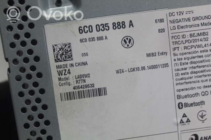 Volkswagen Polo V 6R Cadre, panneau d'unité radio / GPS 