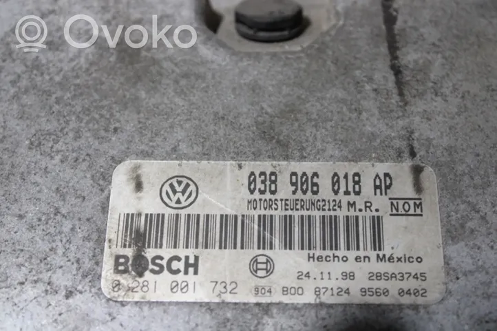 Volkswagen New Beetle Moottorin ohjainlaite/moduuli (käytetyt) 0281001732