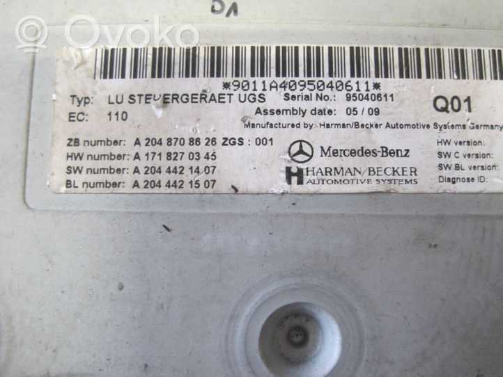 Mercedes-Benz C W204 Komputer / Sterownik ECU silnika A2048708626