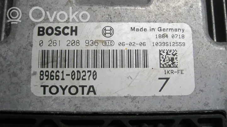 Toyota Yaris Sterownik / Moduł ECU 896610D270