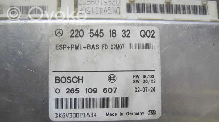 Mercedes-Benz S W220 Moduł / Sterownik ESP 2205451832