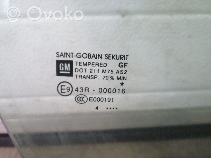 Opel Meriva B Szyba drzwi przednich 43R000016