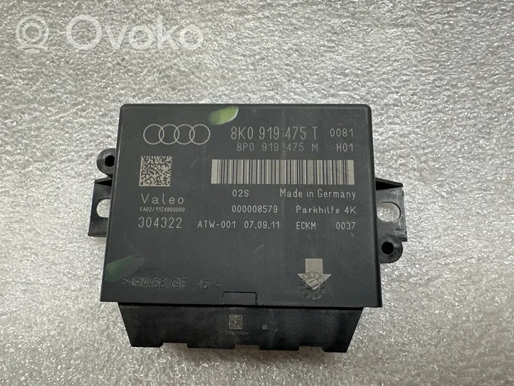 Audi A4 S4 B8 8K Pysäköintitutkan (PCD) ohjainlaite/moduuli 8K0919475T