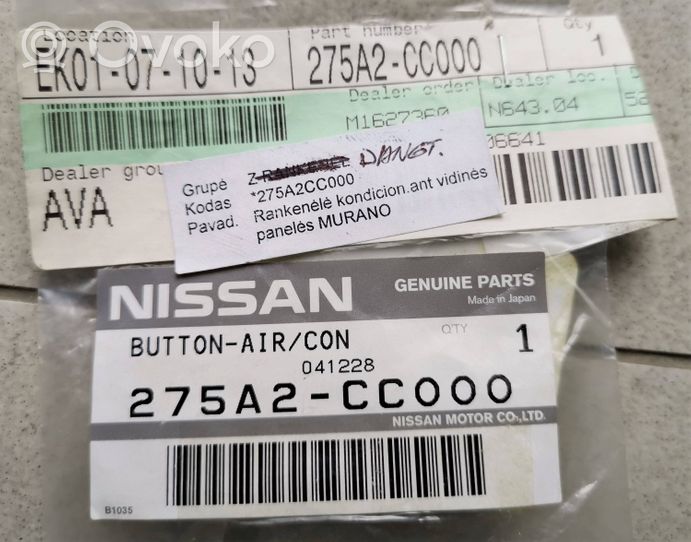 Nissan Murano Z50 Altri parti dell’aria condizionata (A/C) 275A2CC000