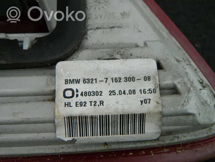 BMW 3 E92 E93 Takaluukun takavalot 7162300