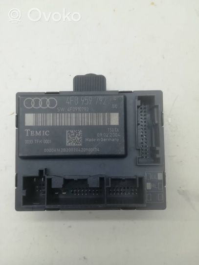 Audi A6 S6 C6 4F Centralina/modulo portiere 4f0959792