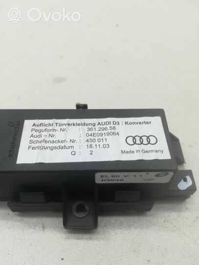 Audi A8 S8 D3 4E Oven ohjainlaite/moduuli 04E0919064