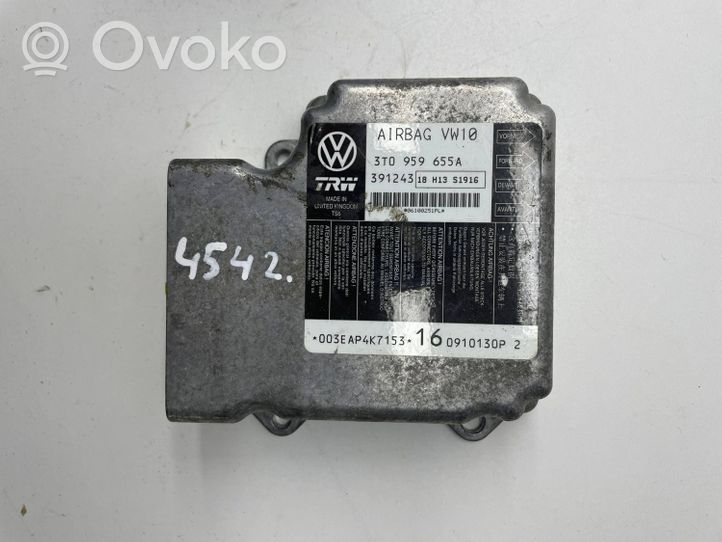 Skoda Superb B6 (3T) Sterownik / Moduł Airbag 3T0959655A