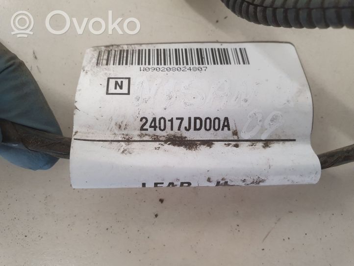 Nissan Qashqai Wiązka przewodów czujnika parkowania PDC 24017JD00A