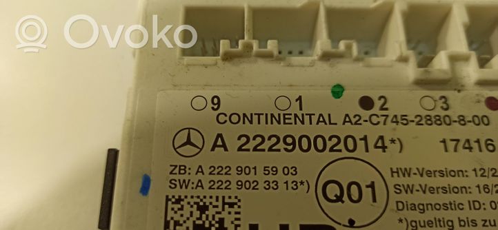Mercedes-Benz C W205 Oven ohjainlaite/moduuli A2229002014