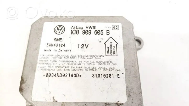 Volkswagen PASSAT B5.5 Turvatyynyn ohjainlaite/moduuli 1C0909605b