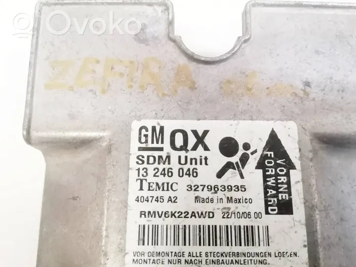 Opel Zafira B Centralina/modulo airbag 13246046