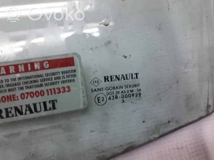 Renault Clio II Etuoven ikkunalasi, neliovinen malli 