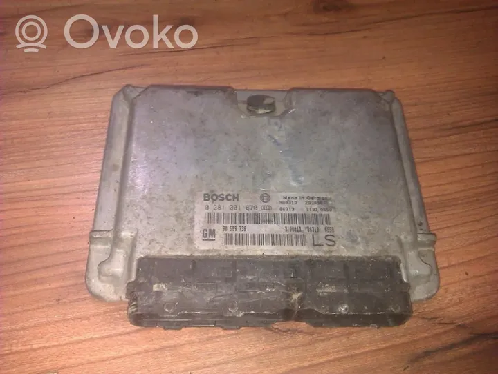 Opel Astra G Sterownik / Moduł ECU 0281001670