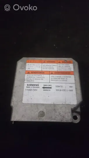 Opel Agila A Airbag control unit/module 3891083e11000